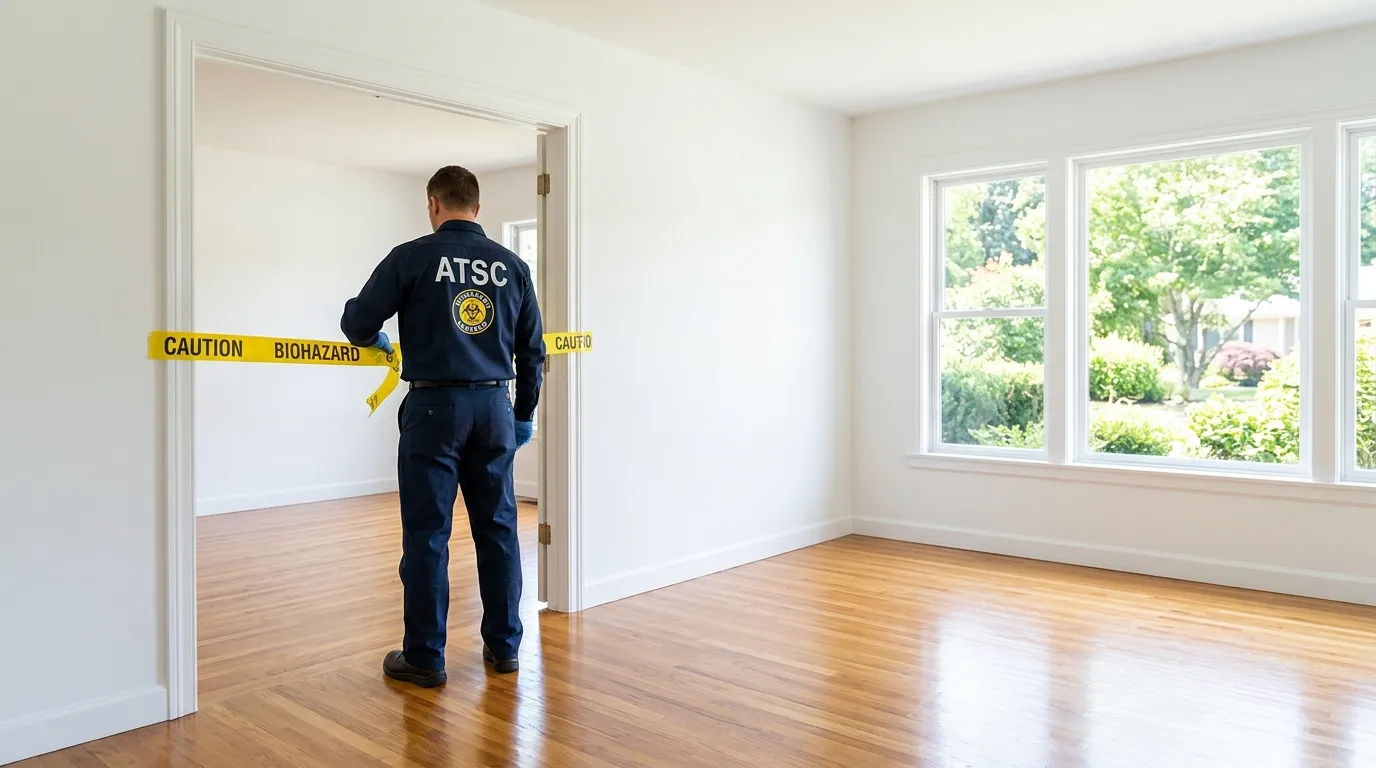 Certified biohazard cleanup crew performing Decomposition Cleanup in South Kensington